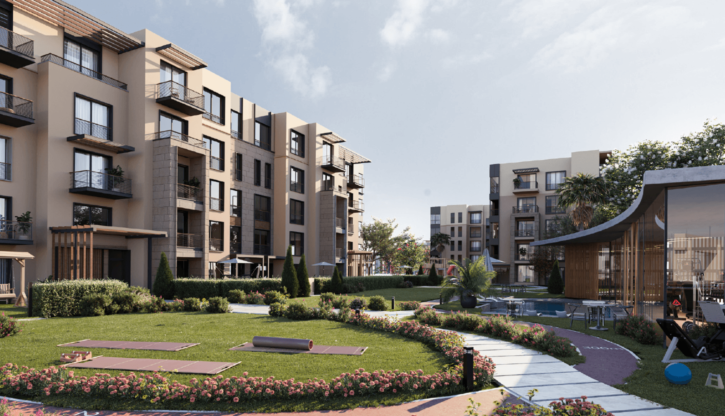 Apartment for sale in Garden Side with 1 bedroom in 6th of October City by Hyde Park